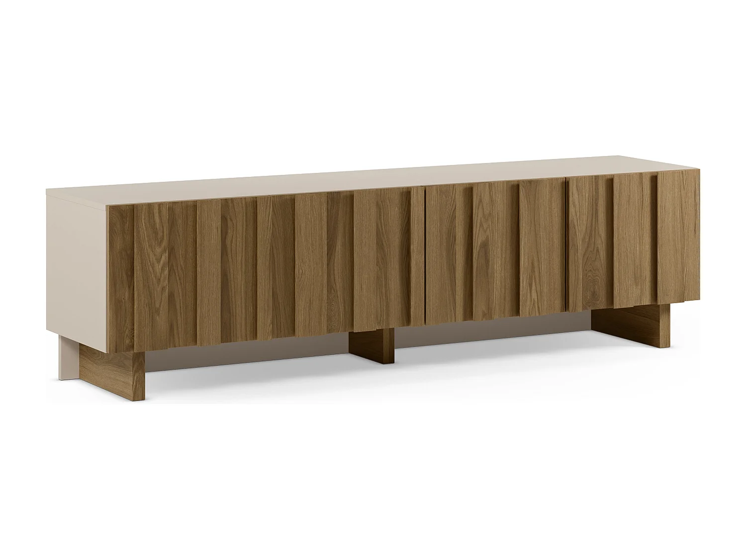 4-türiger TV-Schrank Kiefernholz 180x50 cm