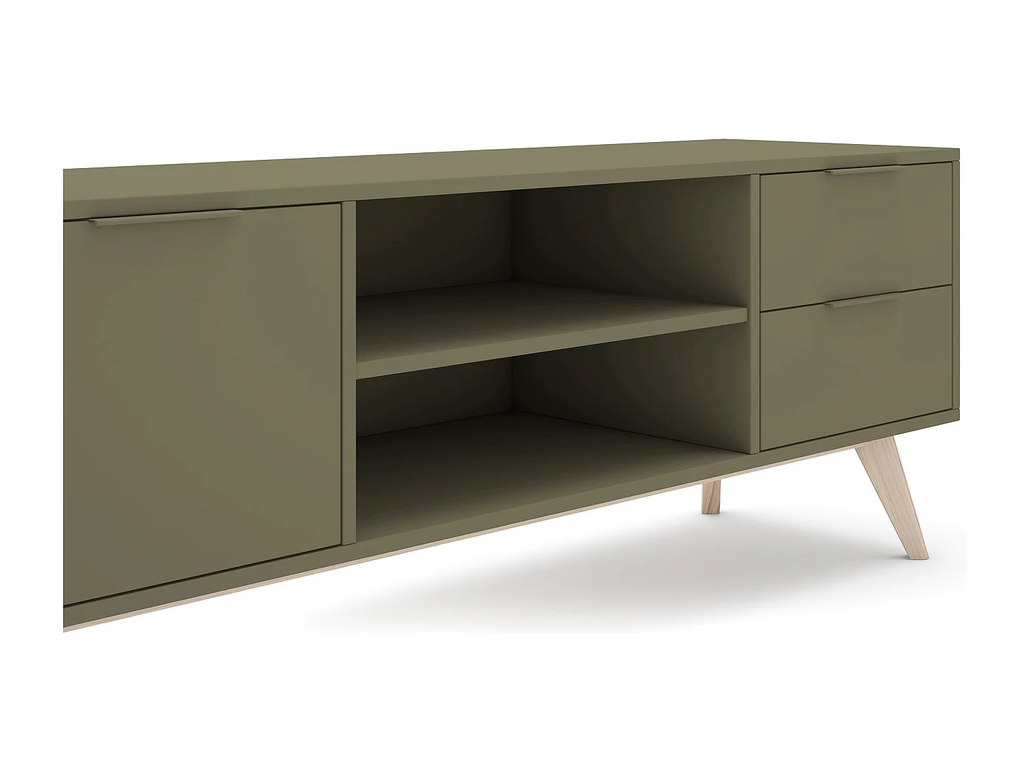 TV-Ständer Kiefernholz 2 Türen 2 Schubladen 180x53 cm