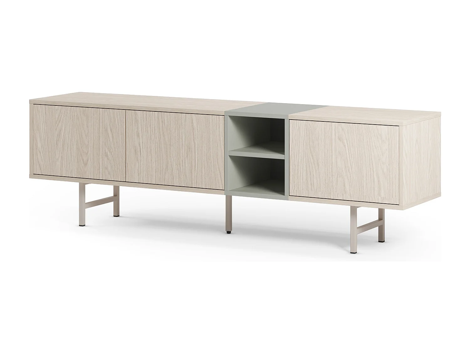 3-türiger TV-Schrank Metallbeinen 180x55 cm