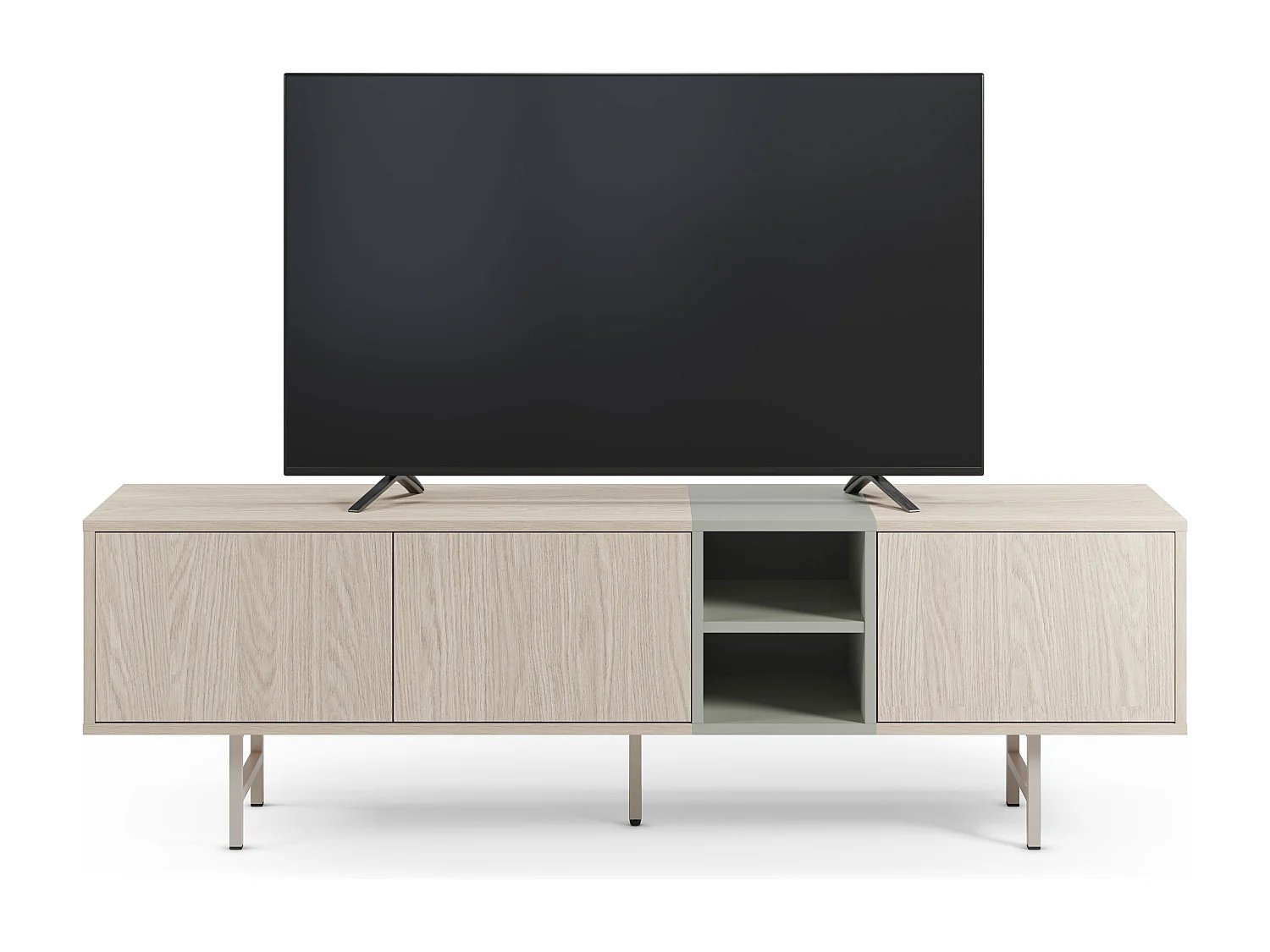 3-türiger TV-Schrank Metallbeinen 180x55 cm