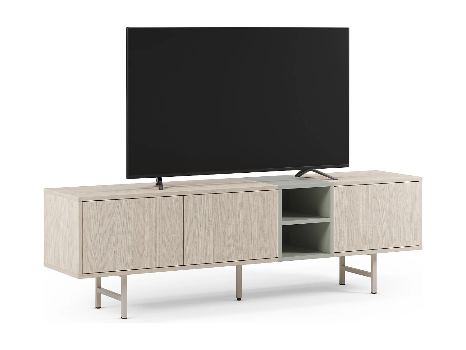 3-türiger TV-Schrank Metallbeinen 180x55 cm