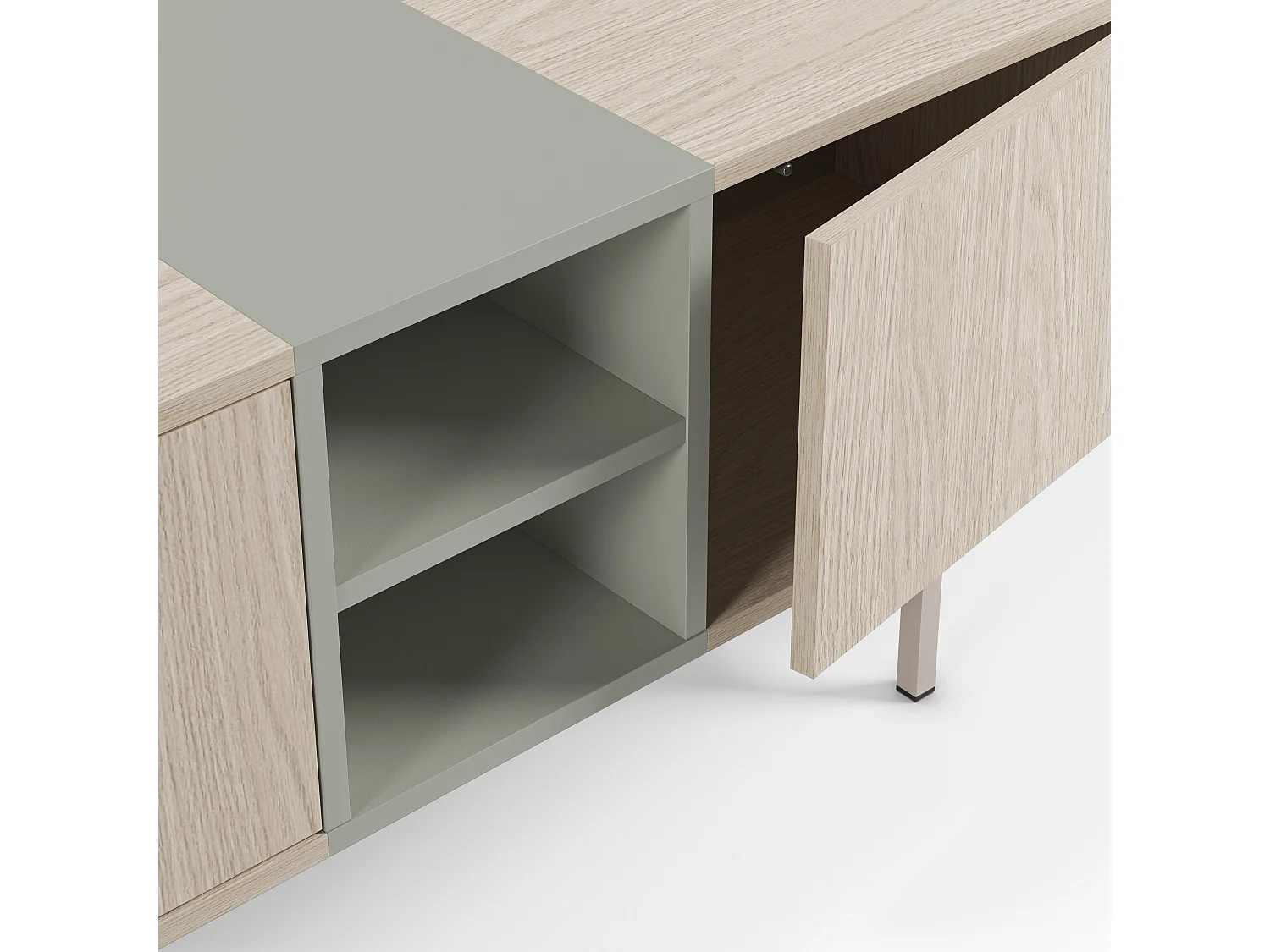 3-türiger TV-Schrank Metallbeinen 180x55 cm