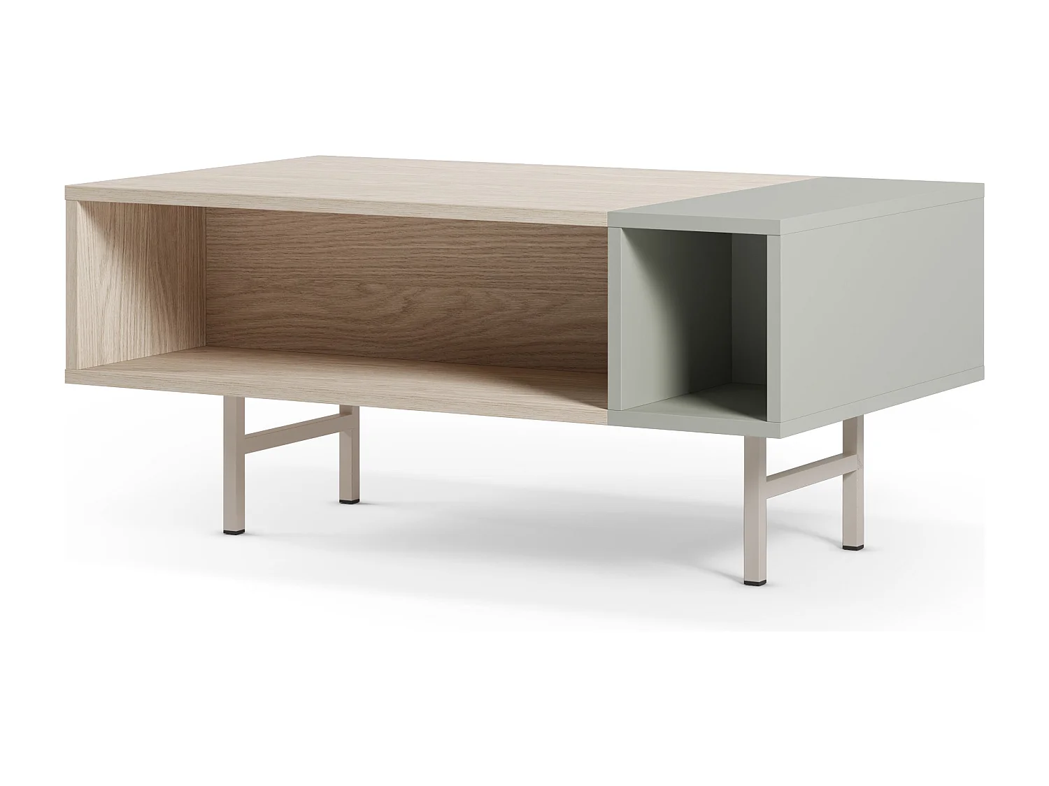 Couchtisch Holz Metallbeinen 100x45 cm