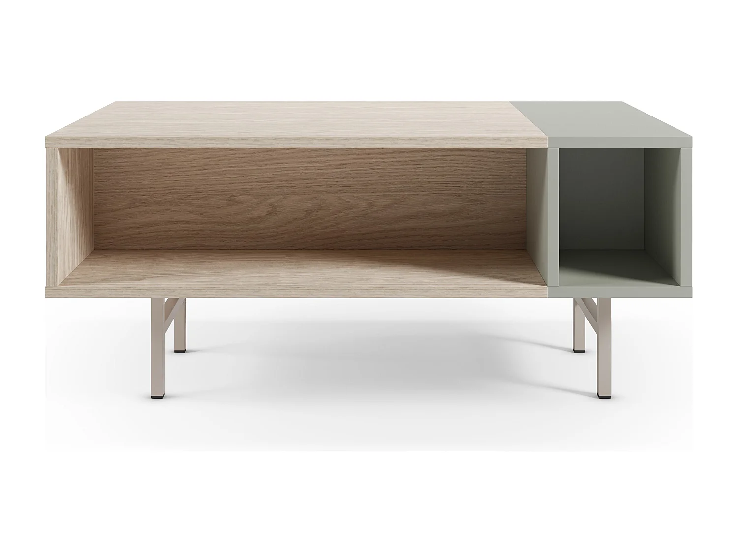 Couchtisch Holz Metallbeinen 100x45 cm