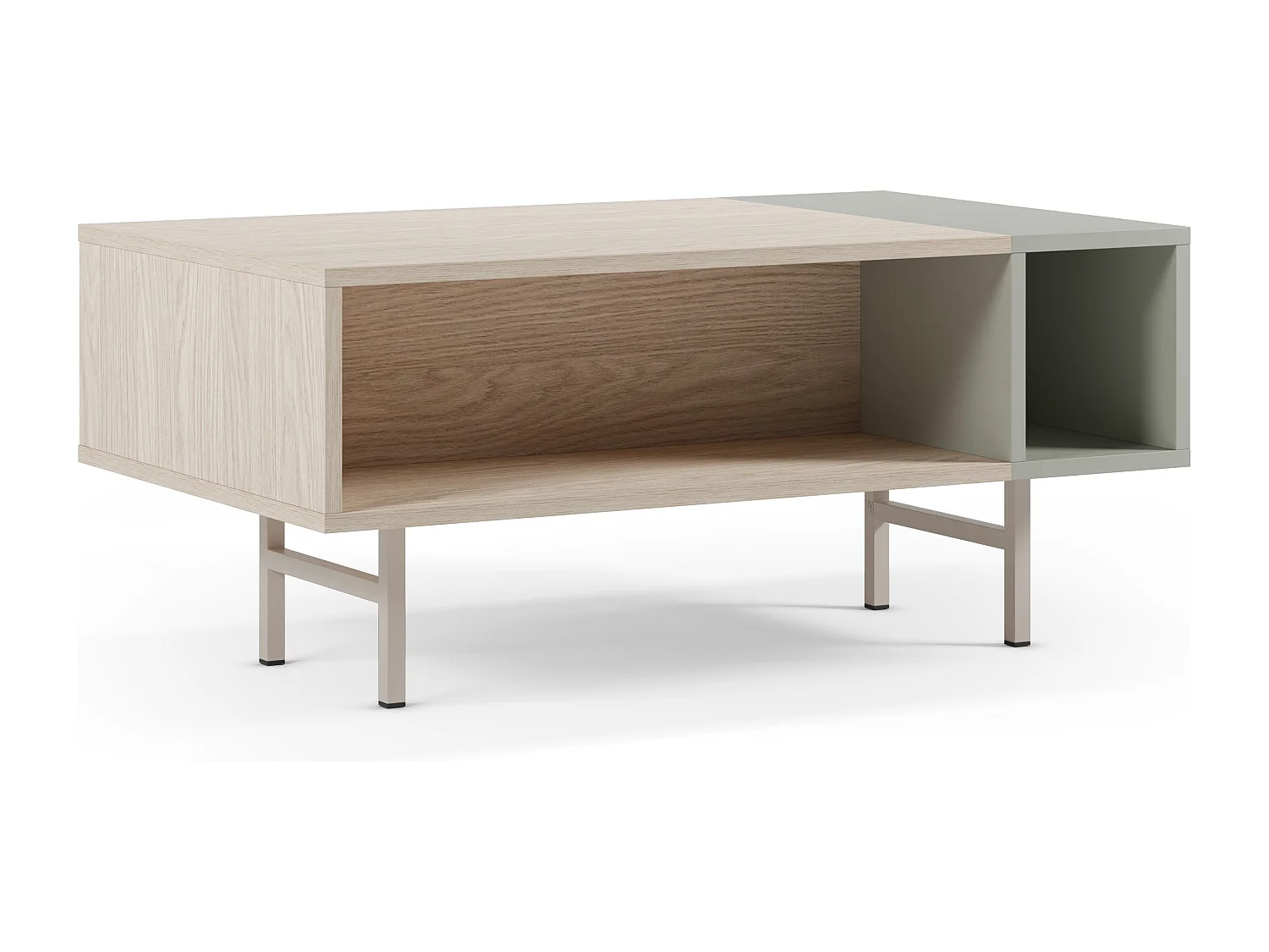 Couchtisch Holz Metallbeinen 100x45 cm