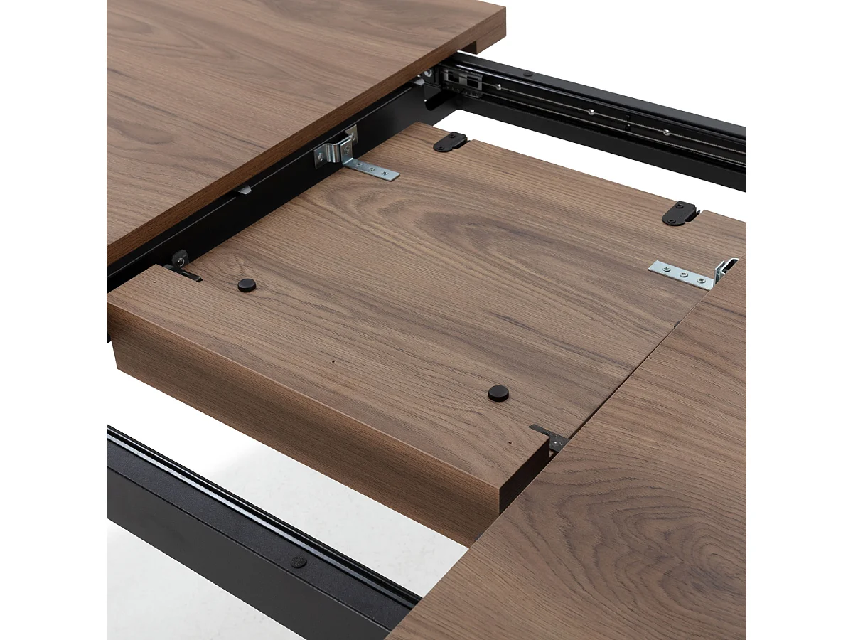 Table à manger extensible de 138 à 178 cm effet chêne foncé - IRMA