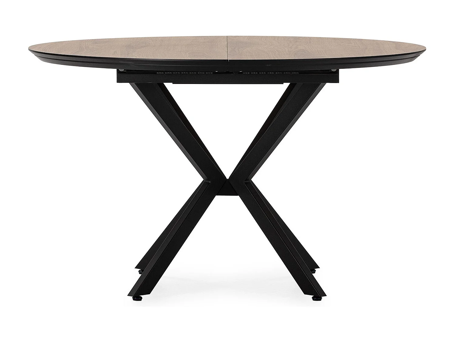 Table ronde extensible pied métal 126/160x75 cm