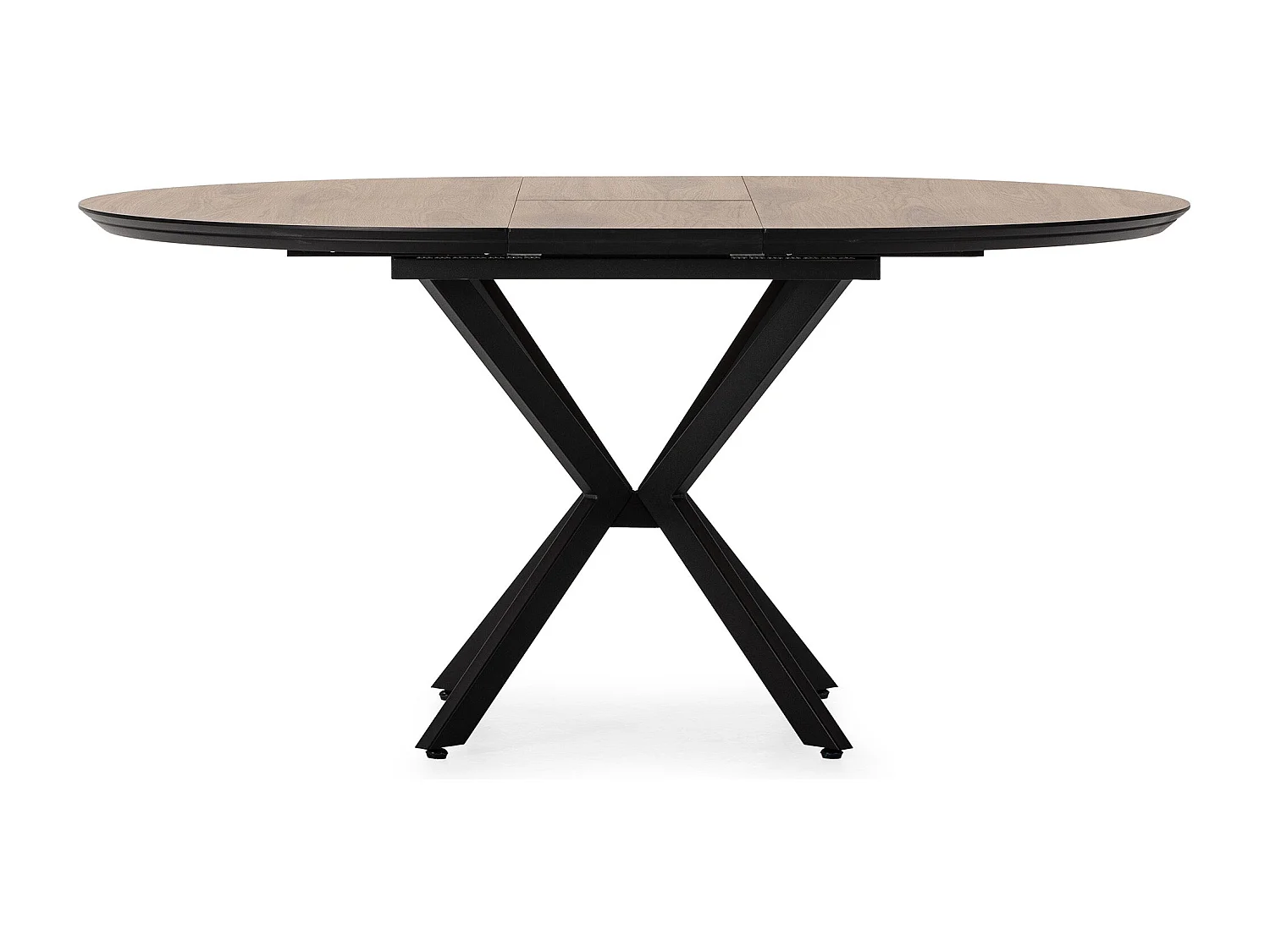 Table ronde extensible pied métal 126/160x75 cm