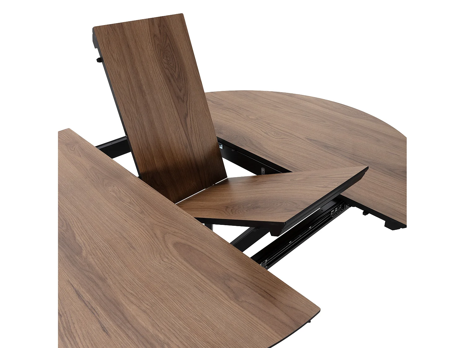 Table ronde extensible pied métal 126/160x75 cm