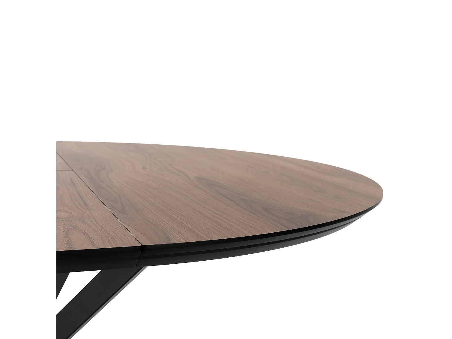 Table ronde extensible pied métal 126/160x75 cm