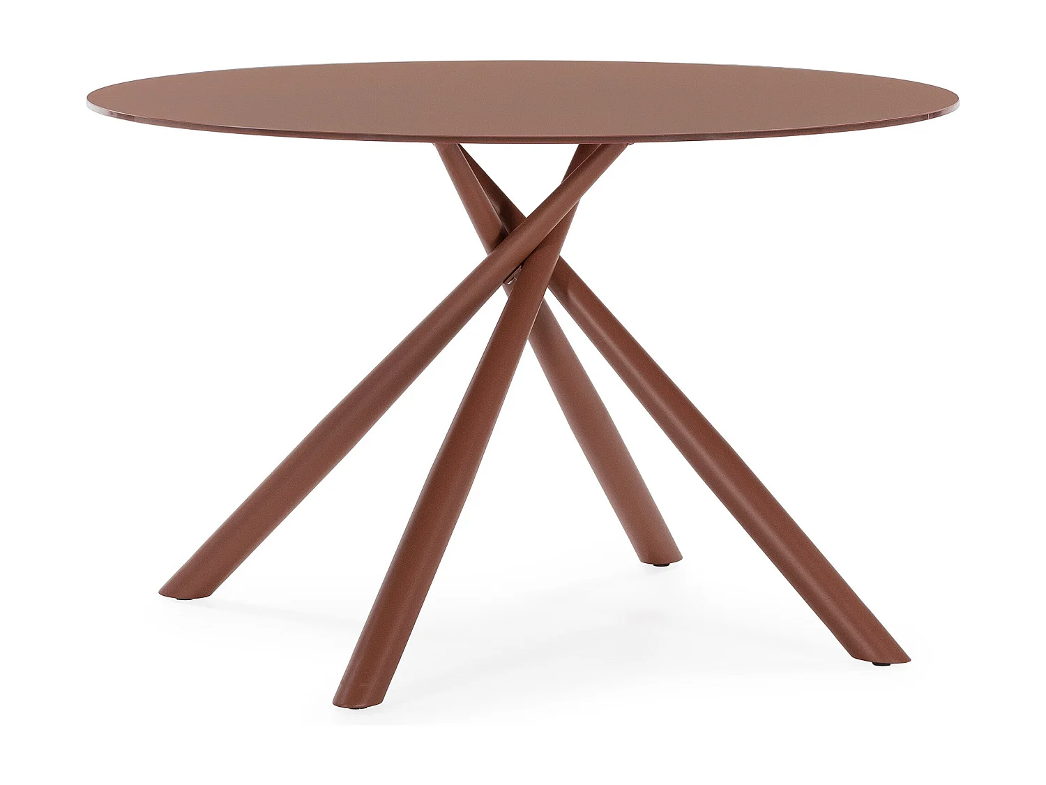 Table ronde pied en métal 120x75 cm