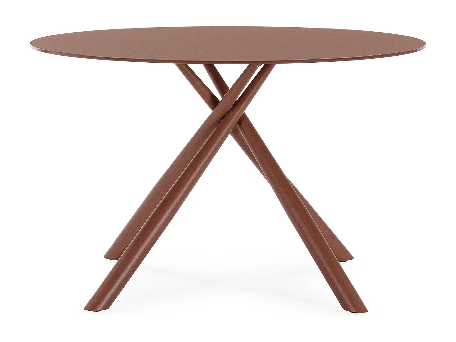 Table ronde pied en métal 120x75 cm