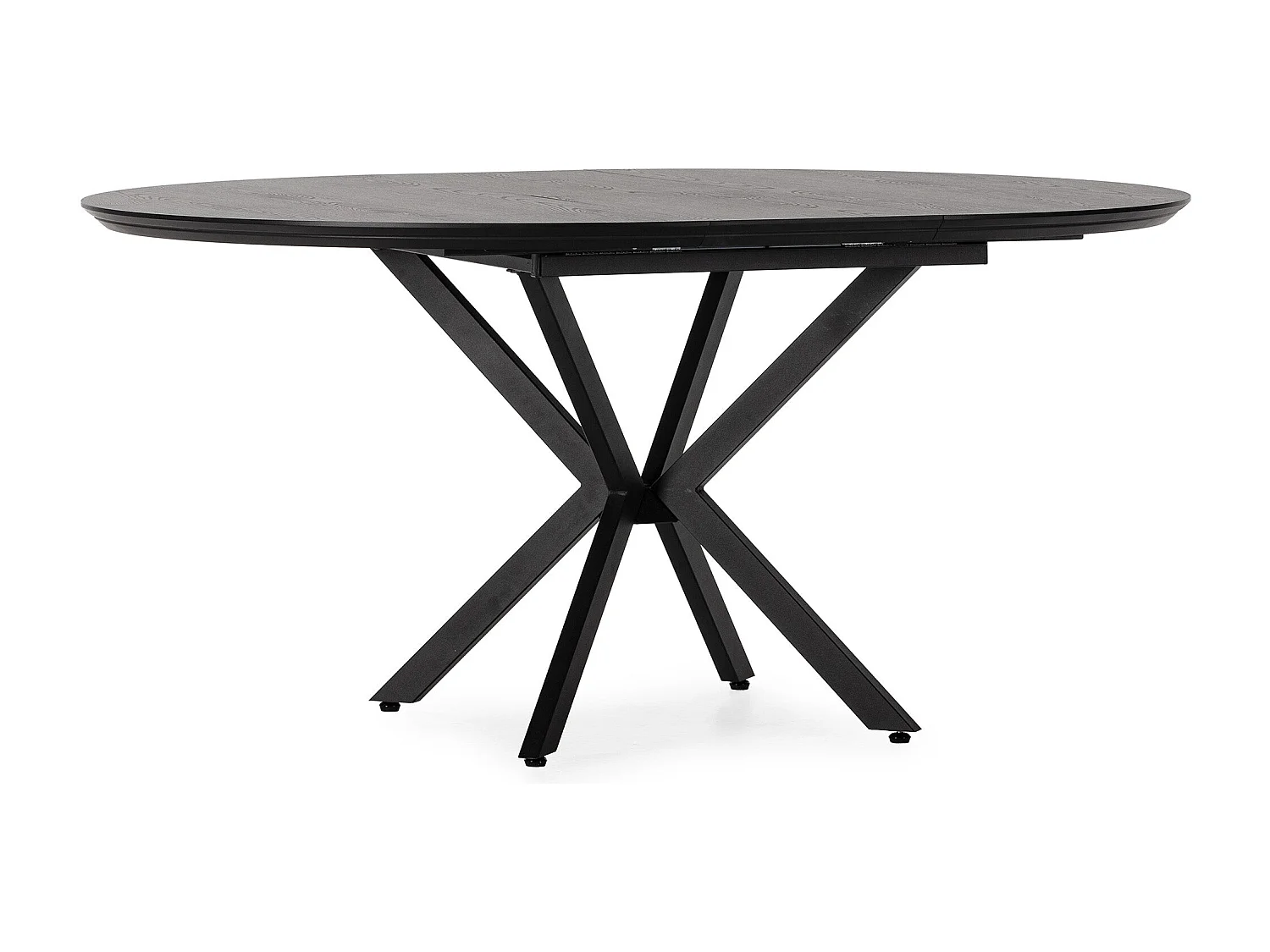 Table ronde extensible pied métal 126/160x75 cm