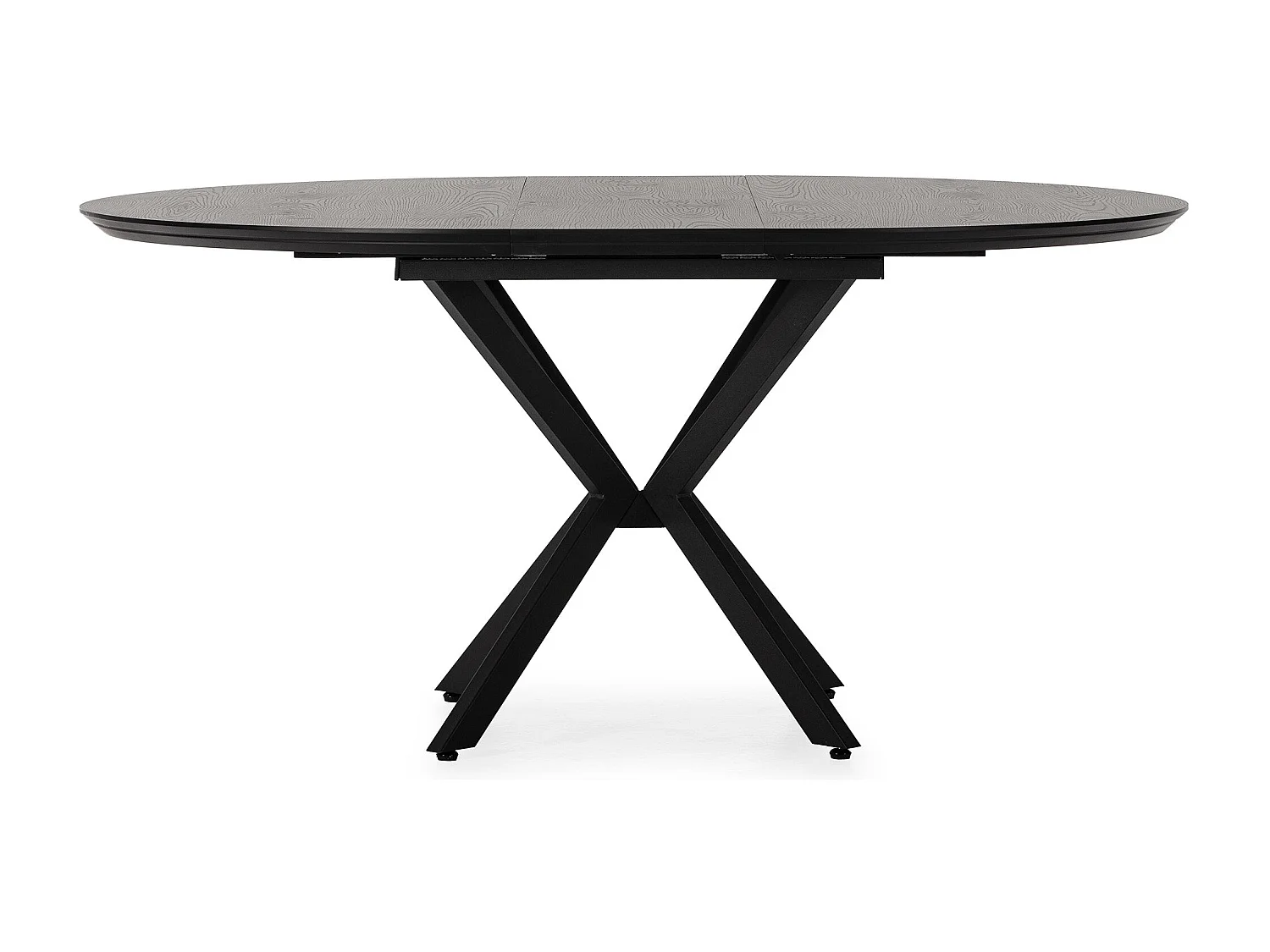 Table ronde extensible pied métal 126/160x75 cm
