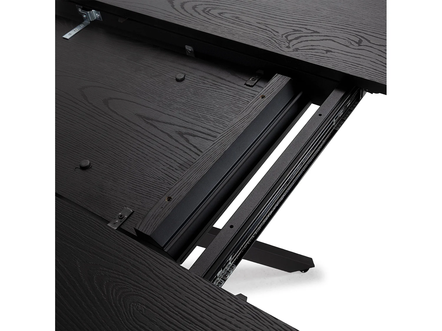 Table ronde extensible pied métal 126/160x75 cm