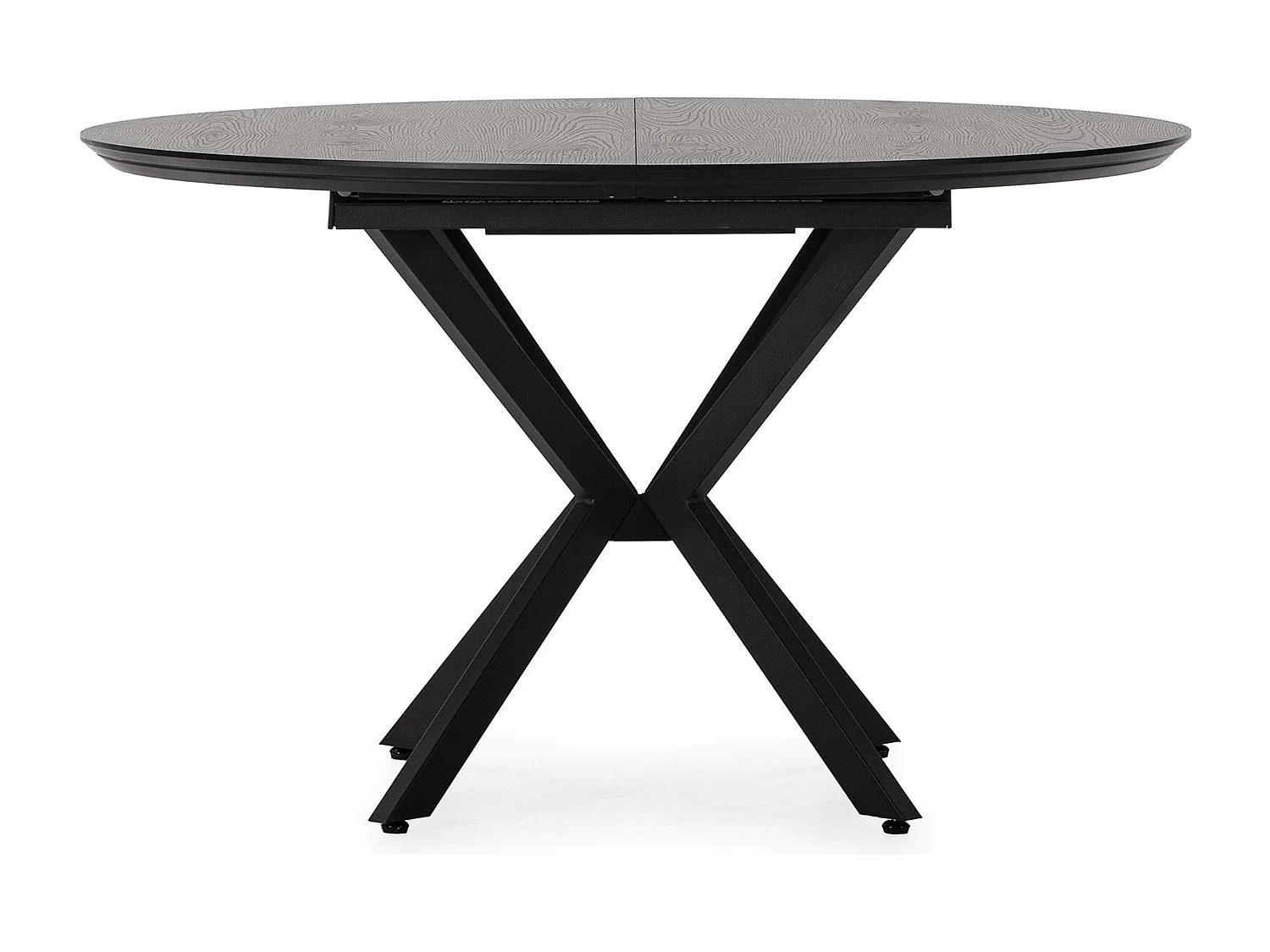 Table ronde extensible pied métal 126/160x75 cm