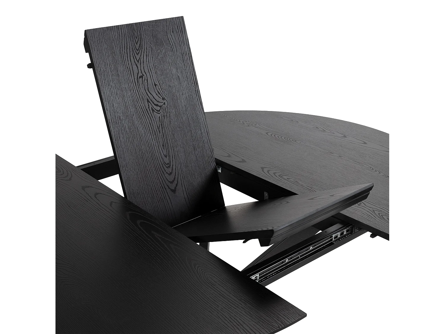 Table ronde extensible pied métal 126/160x75 cm