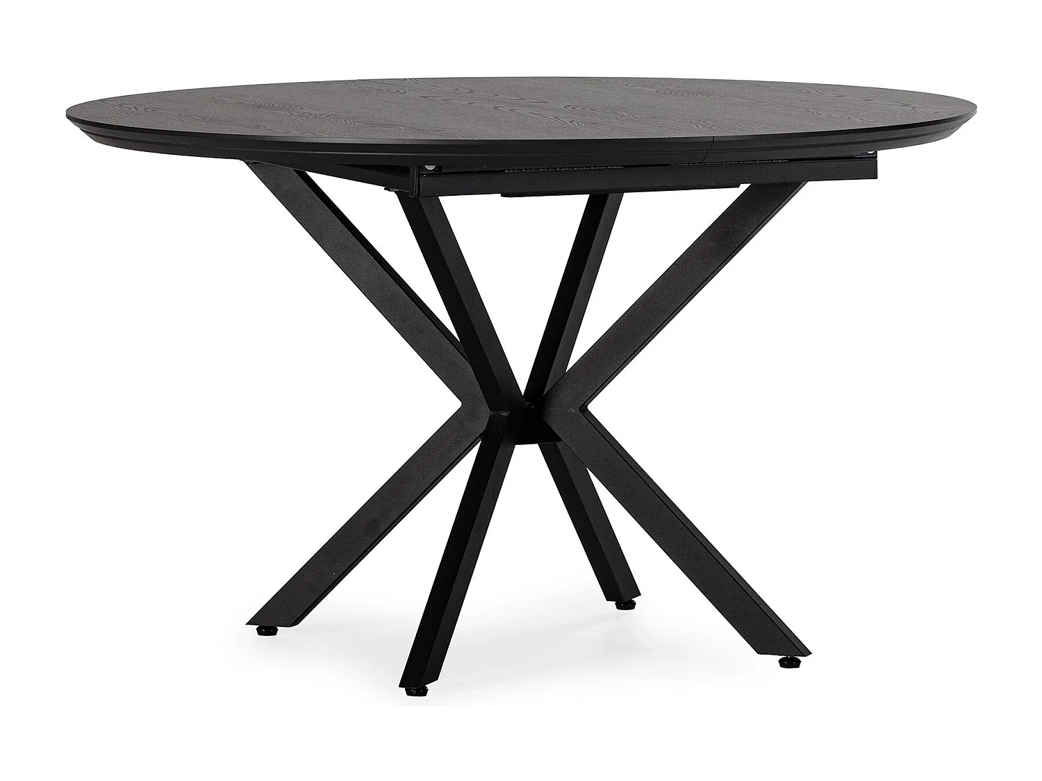 Table ronde extensible pied métal 126/160x75 cm