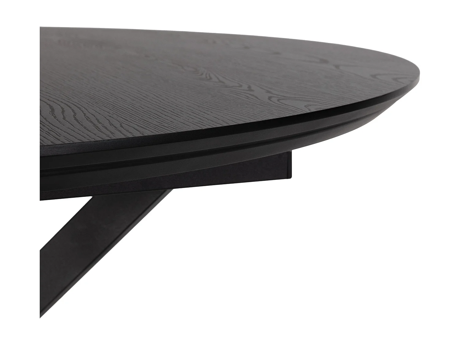 Table ronde extensible pied métal 126/160x75 cm