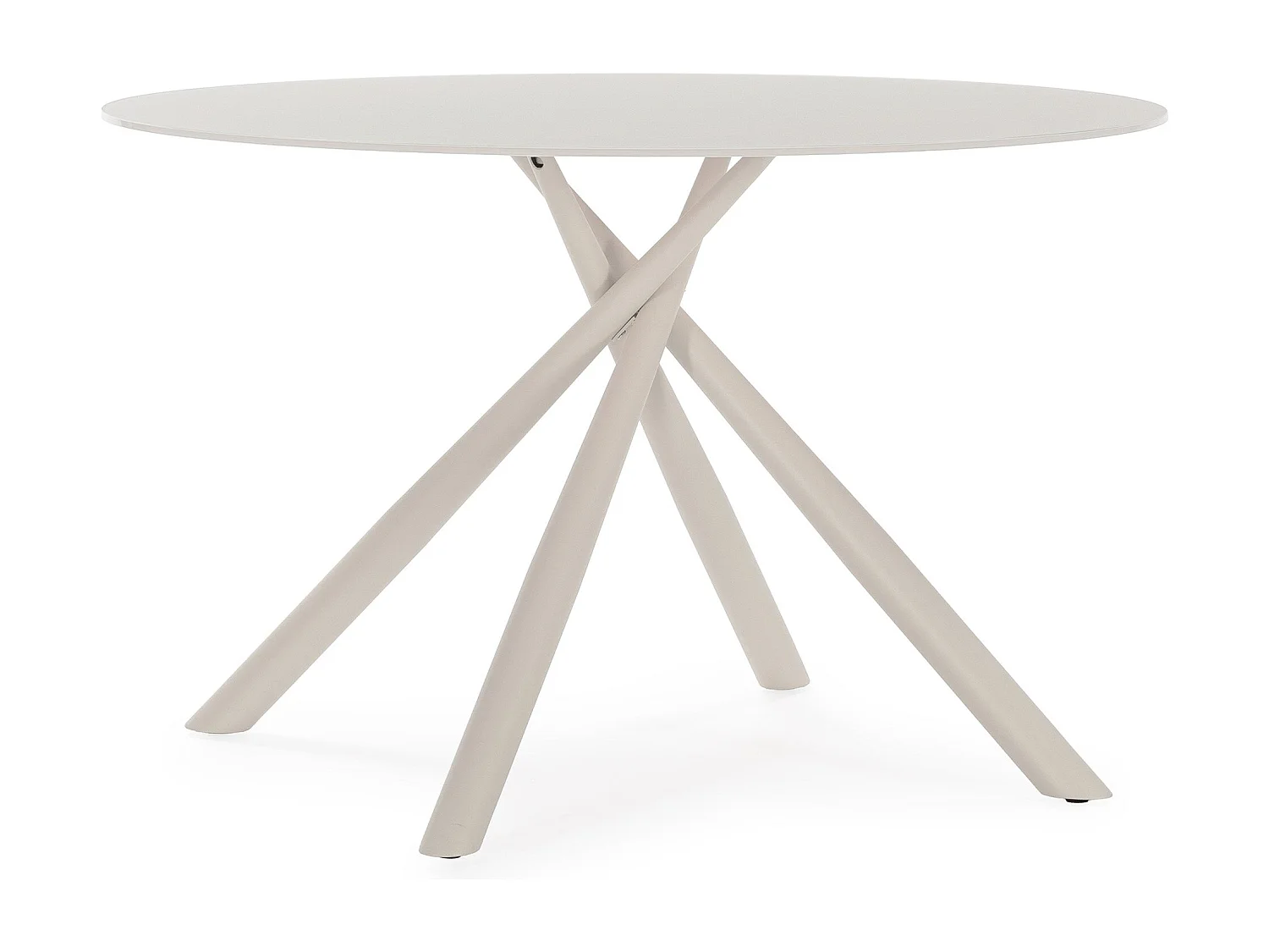 Table ronde pied en métal 120x75 cm