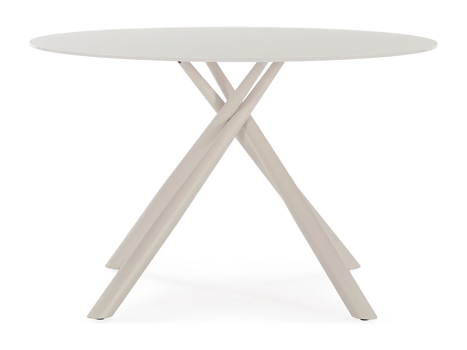 Table ronde pied en métal 120x75 cm