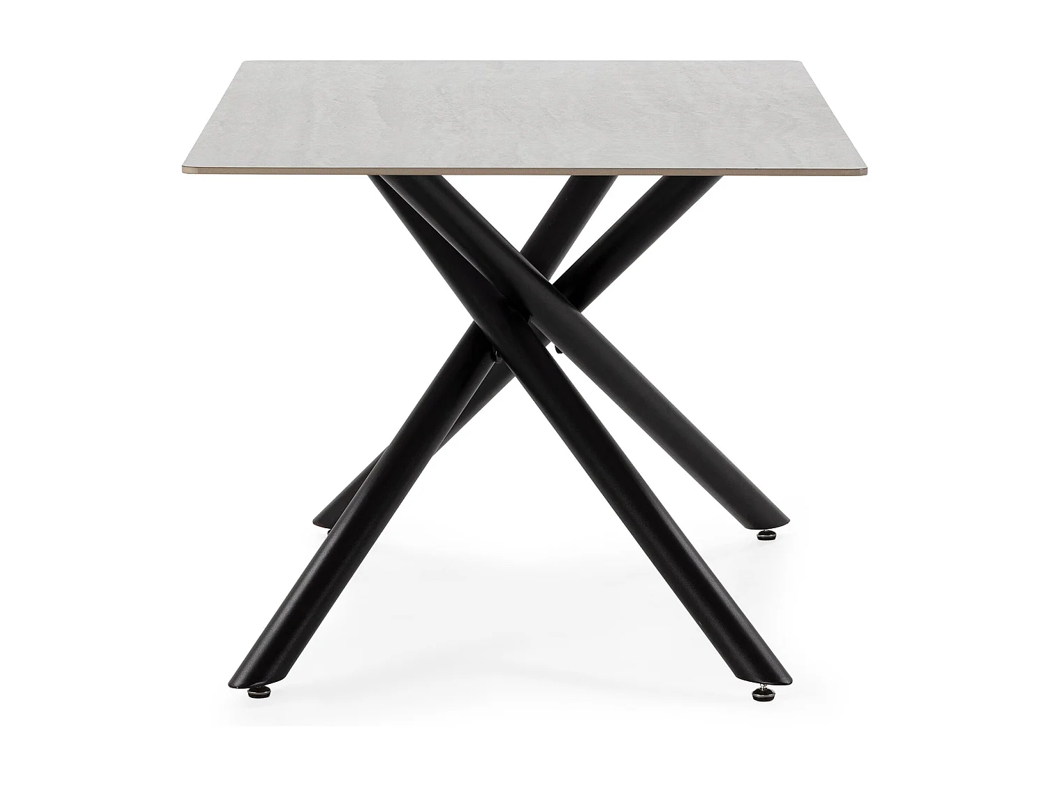 Table rectangulaire pied en métal noir 160x75 cm