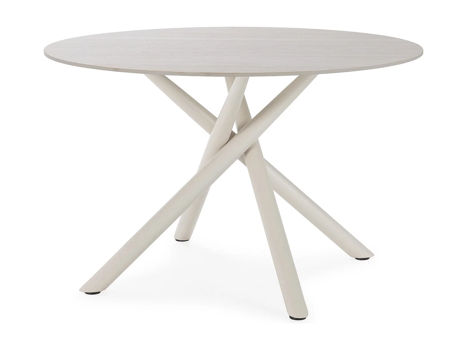 Table ronde en pierre frittée 119x75 cm