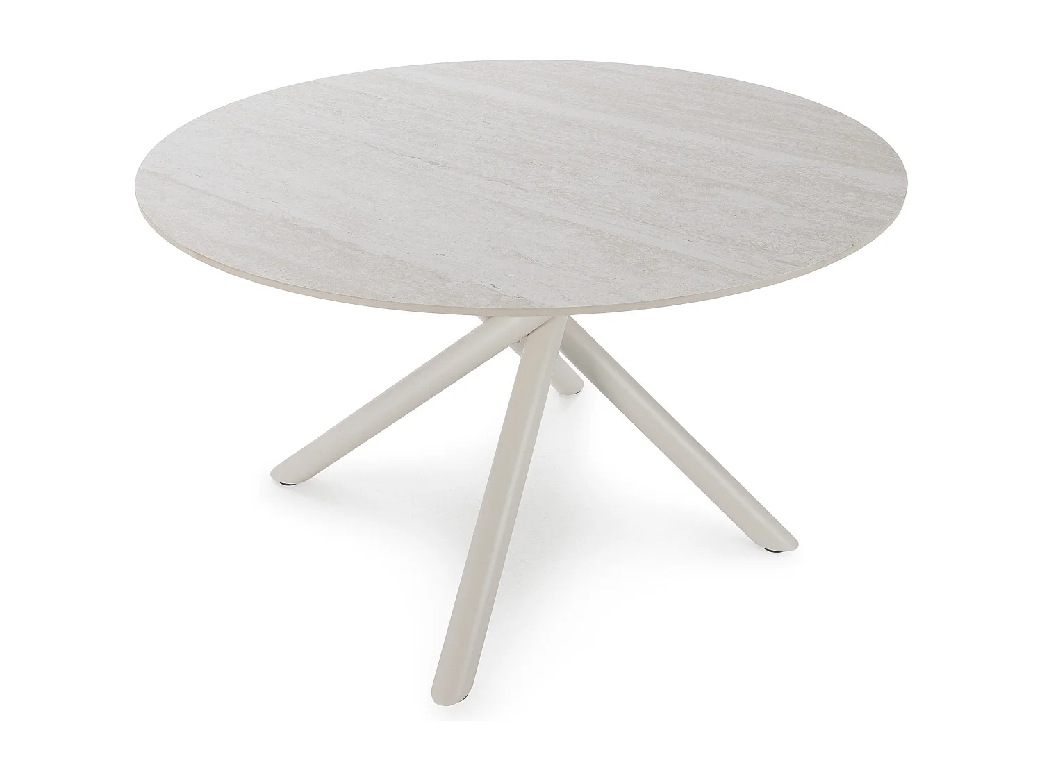 Table ronde en pierre frittée 119x75 cm