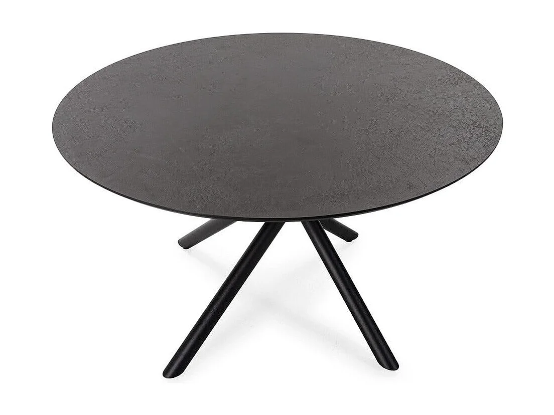Table à manger ronde avec pieds en métal D120 cm - MAYA