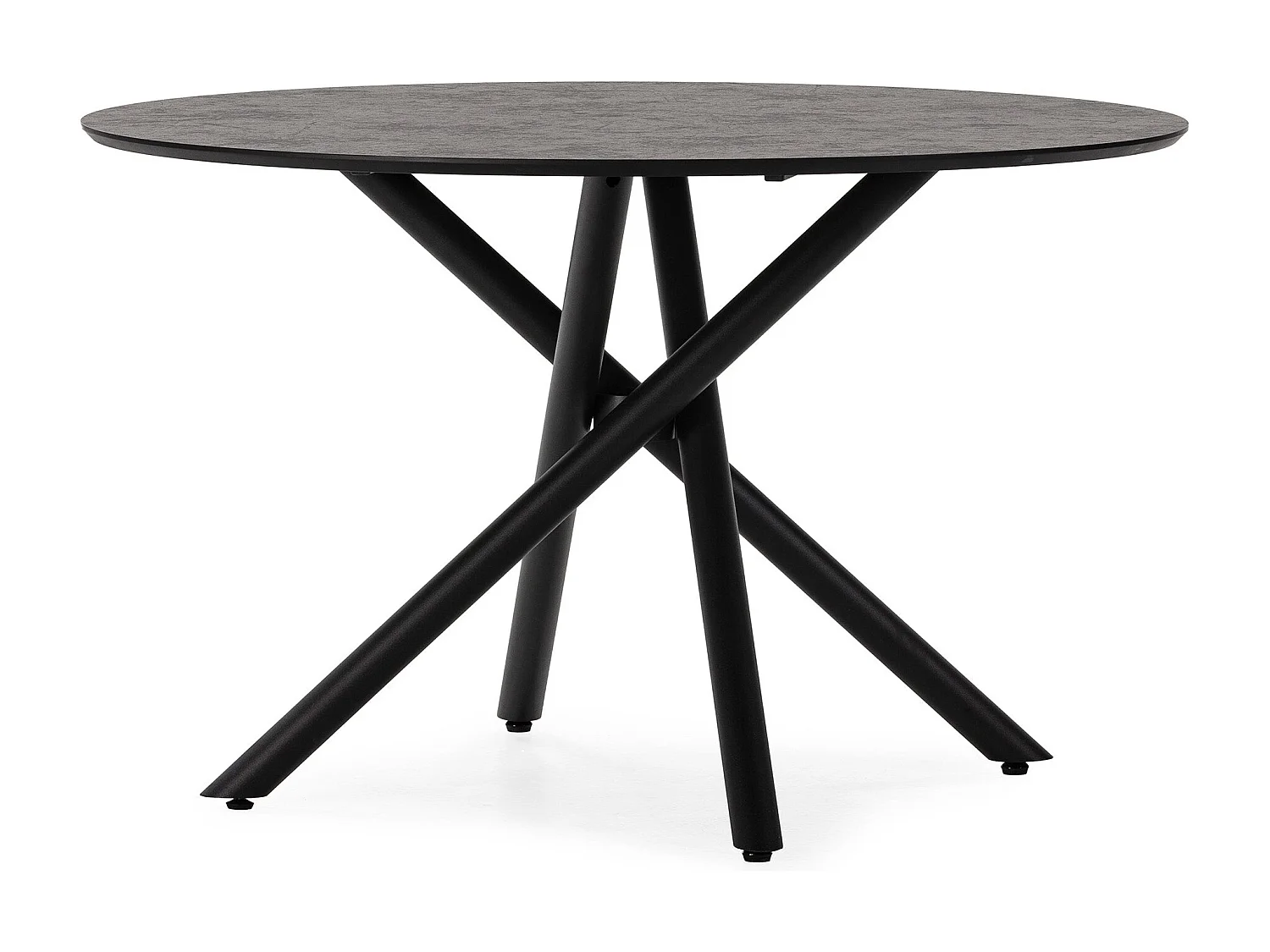Table à manger ronde avec pieds en métal D120 cm - MAYA