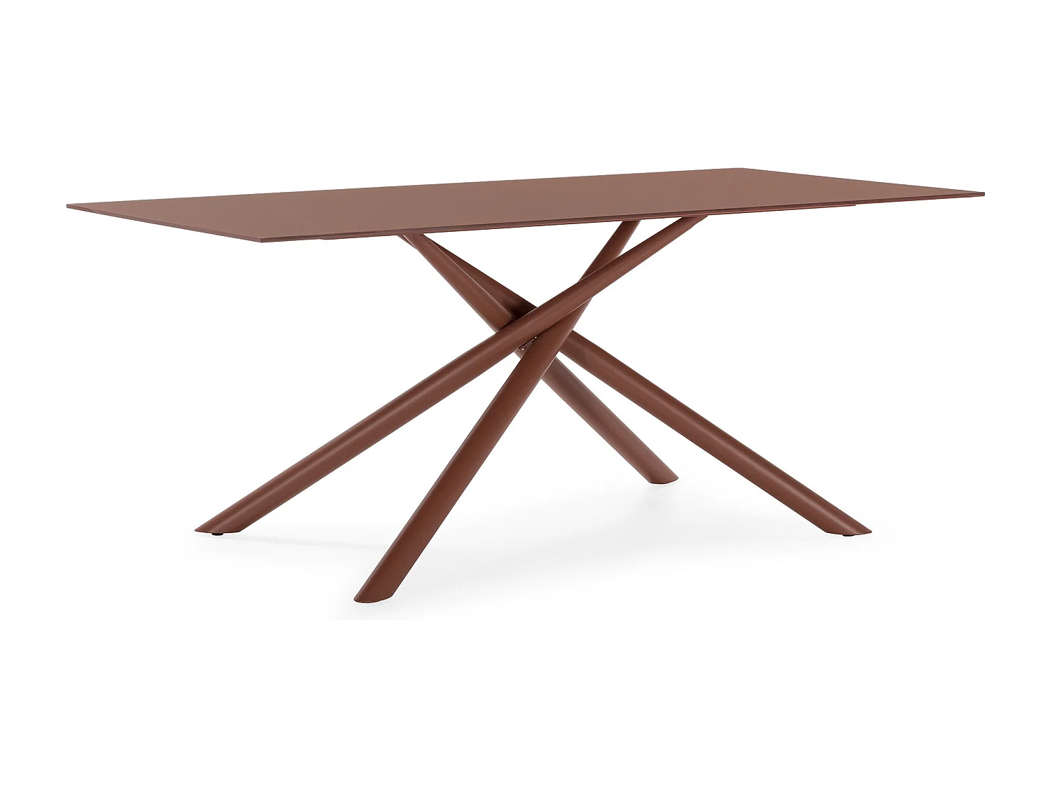 Table rectangulaire pied en métal 180x75 cm