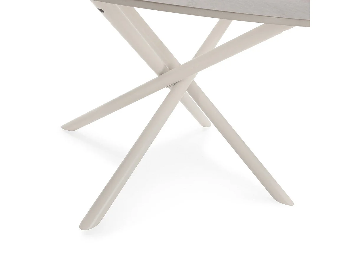 Table basse ronde effet travertin D80 cm - YSIA