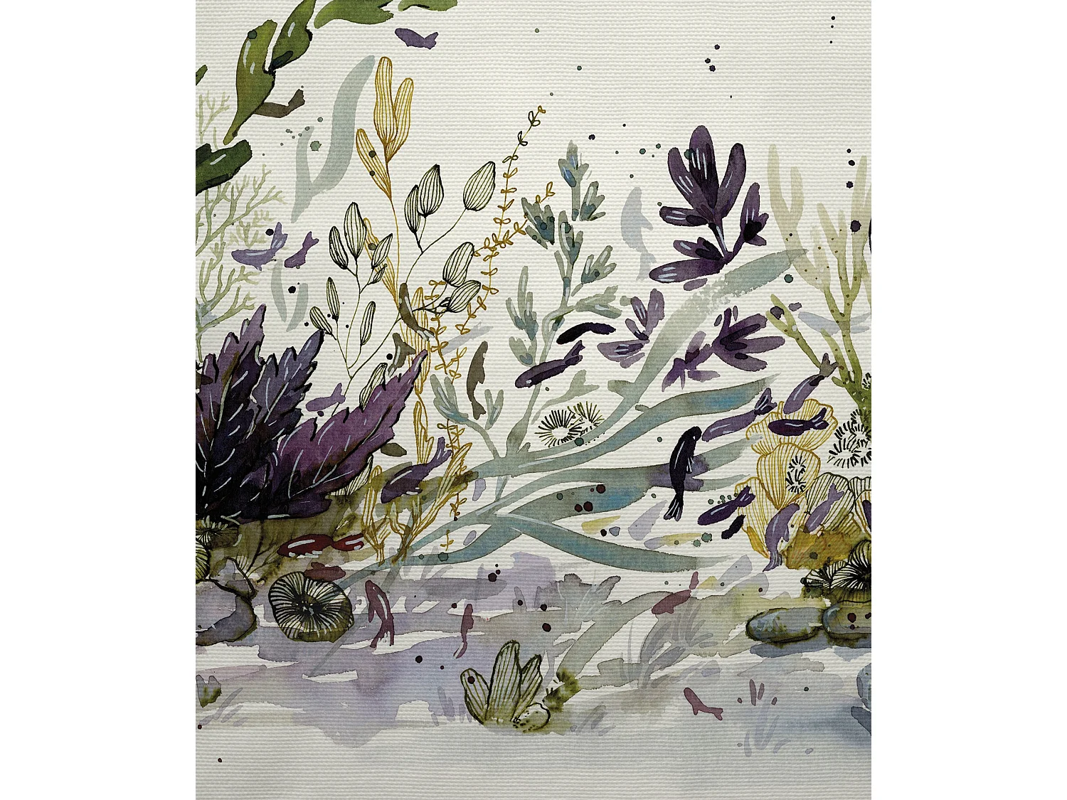 BELLECOUR LITERIE | Tête de lit déhoussable ONDE MARINE 140x110 cm