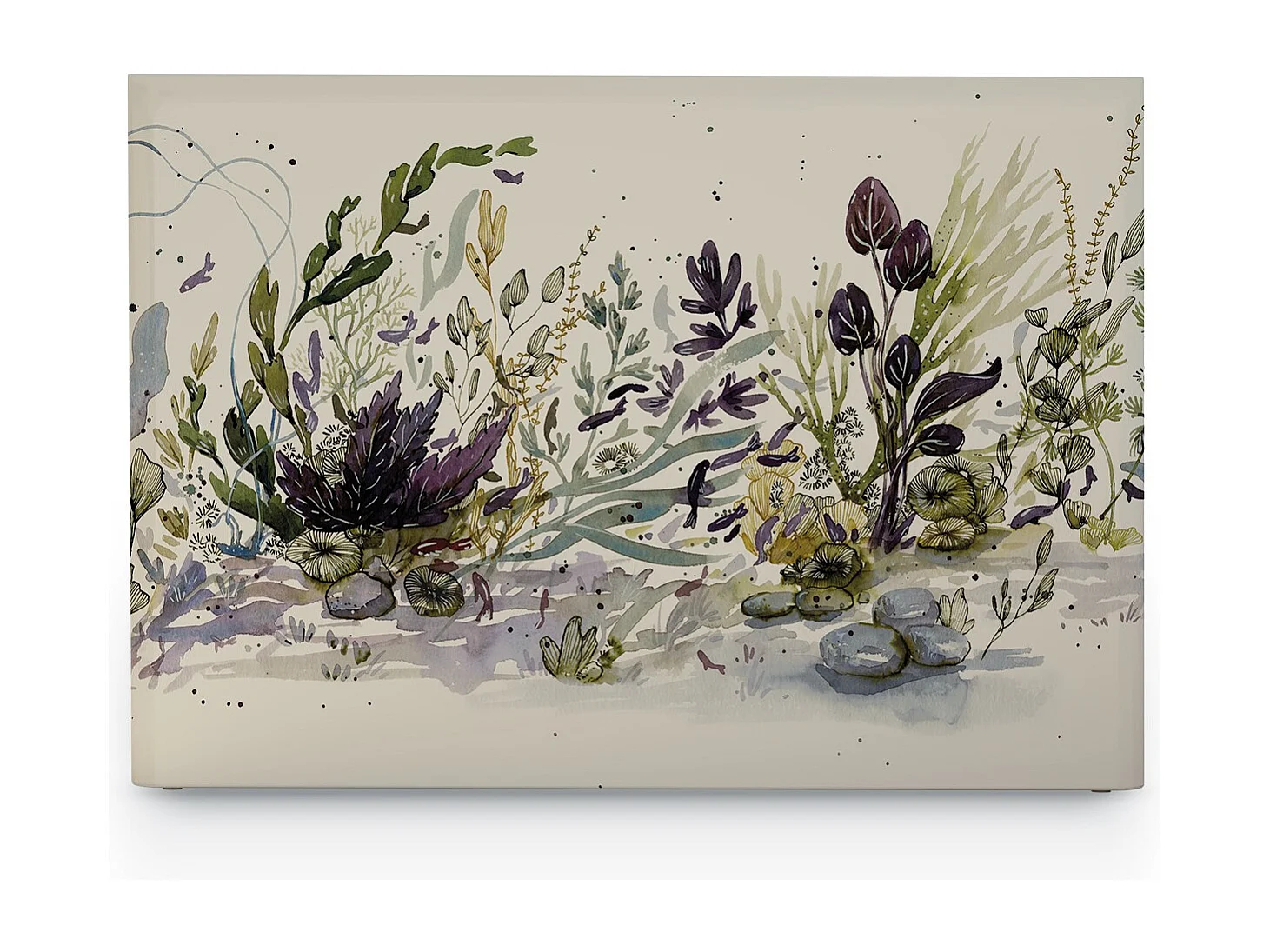 BELLECOUR LITERIE | Tête de lit déhoussable ONDE MARINE 160x110 cm