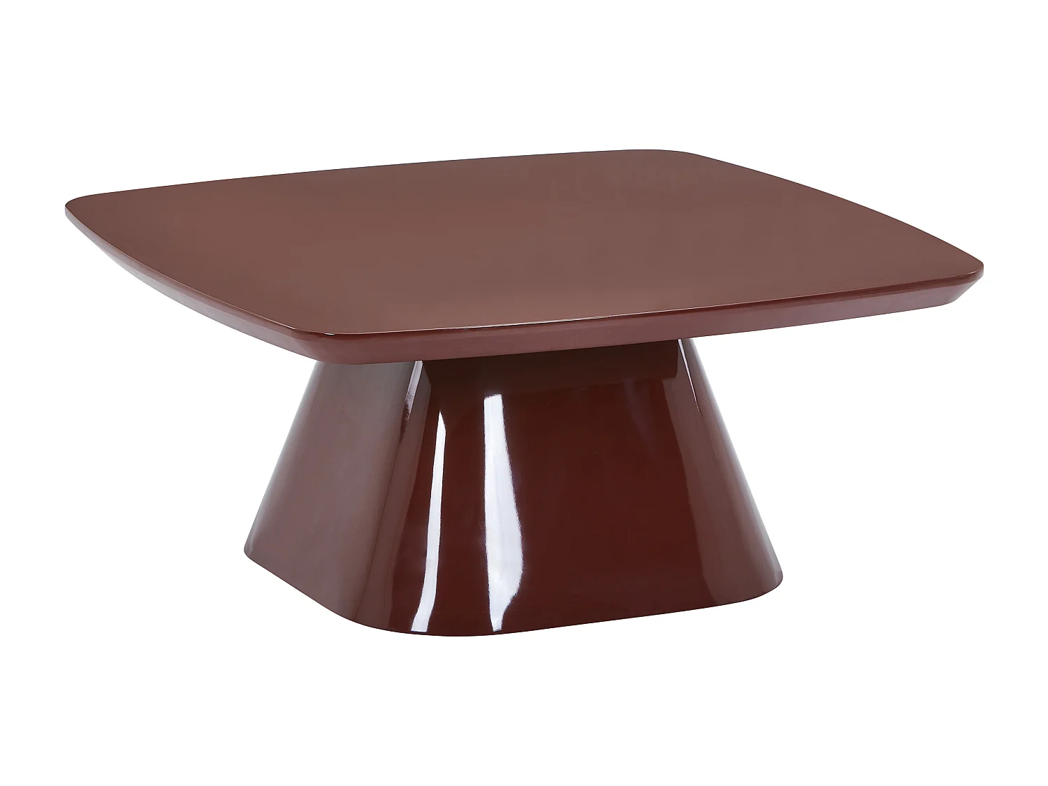 Table basse en MDF - Bordeaux laqué - NATAZA