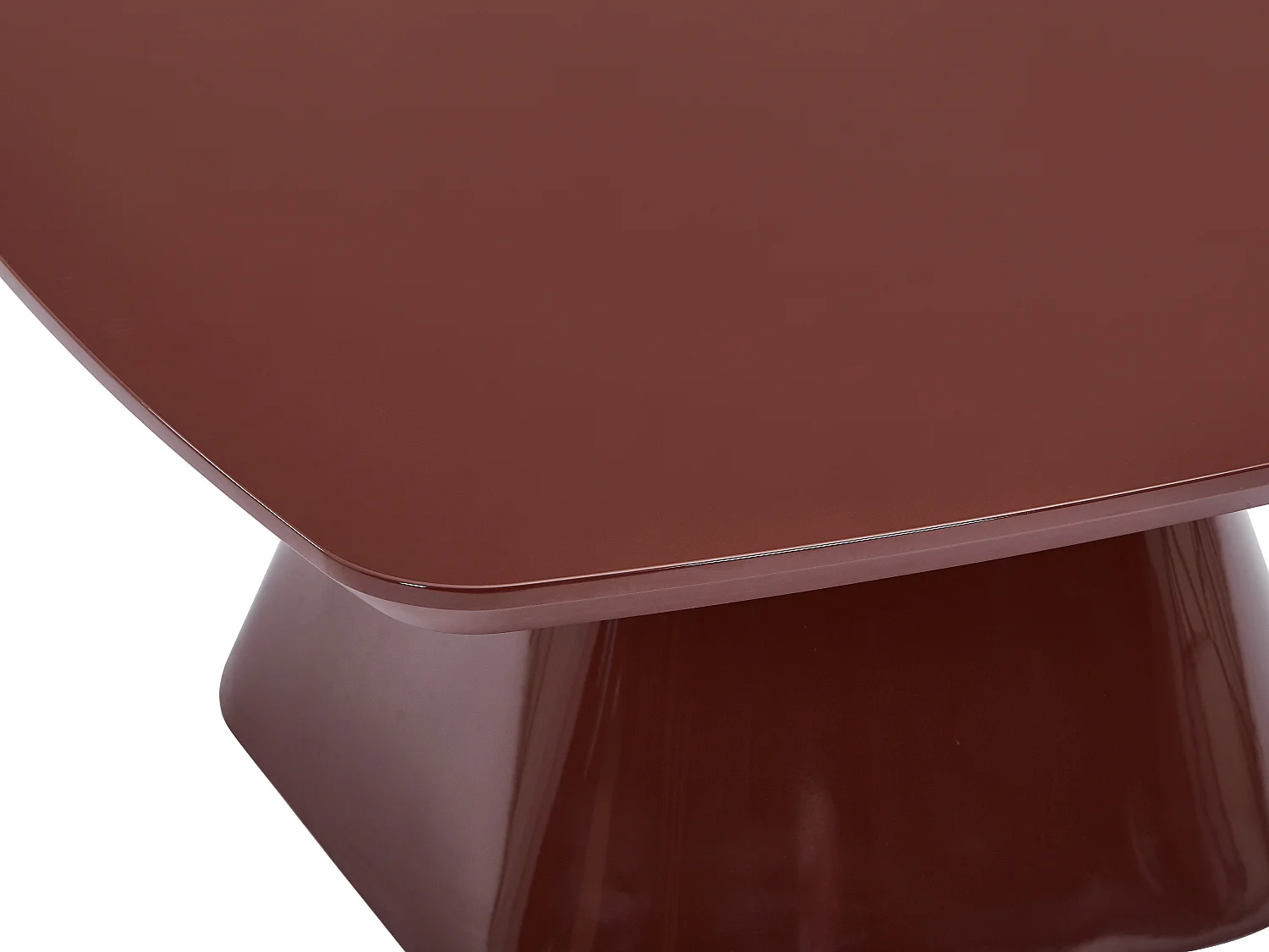 Table basse en MDF - Bordeaux laqué - NATAZA