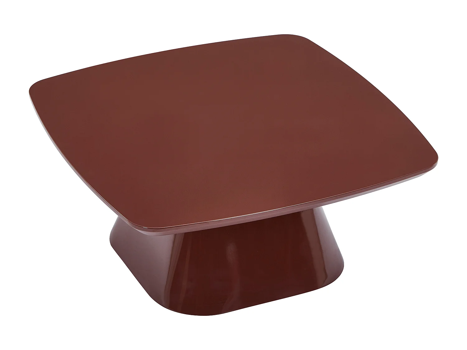 Table basse en MDF - Bordeaux laqué - NATAZA
