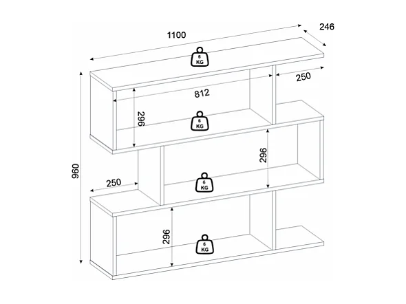 Etagère avec 3 niches - Beige - TOMINI