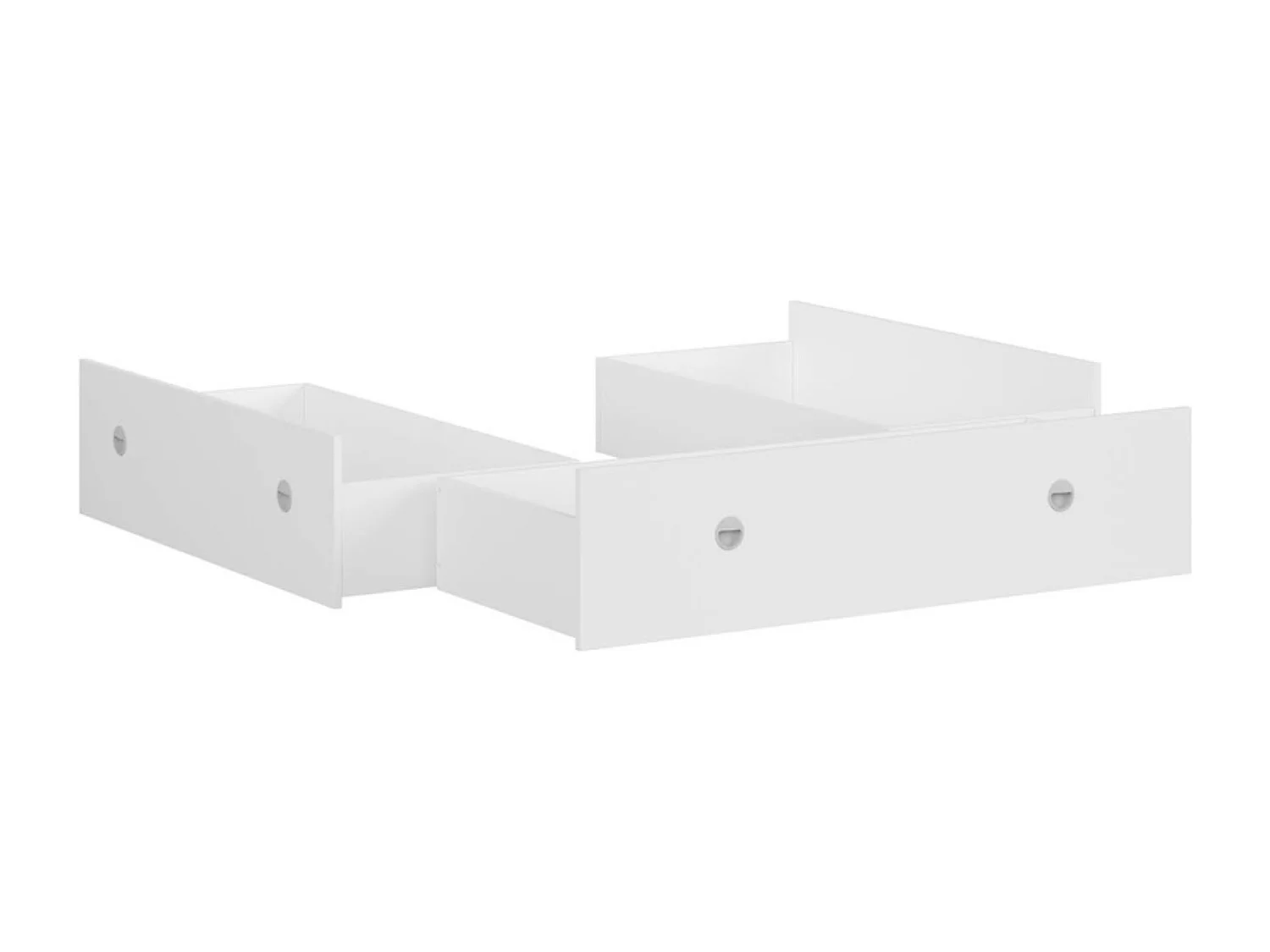 Lit adulte 2 places 160 x 200 cm avec des étagères de rangement et 3 Tiroirs coloris Blanc - Longueur 204,5 x Largeur 165 x Hauteur 47,5-85,5 cm