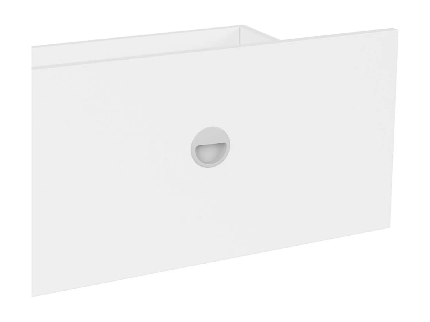 Lit adulte 2 places 160 x 200 cm avec des étagères de rangement et 3 Tiroirs coloris Blanc - Longueur 204,5 x Largeur 165 x Hauteur 47,5-85,5 cm