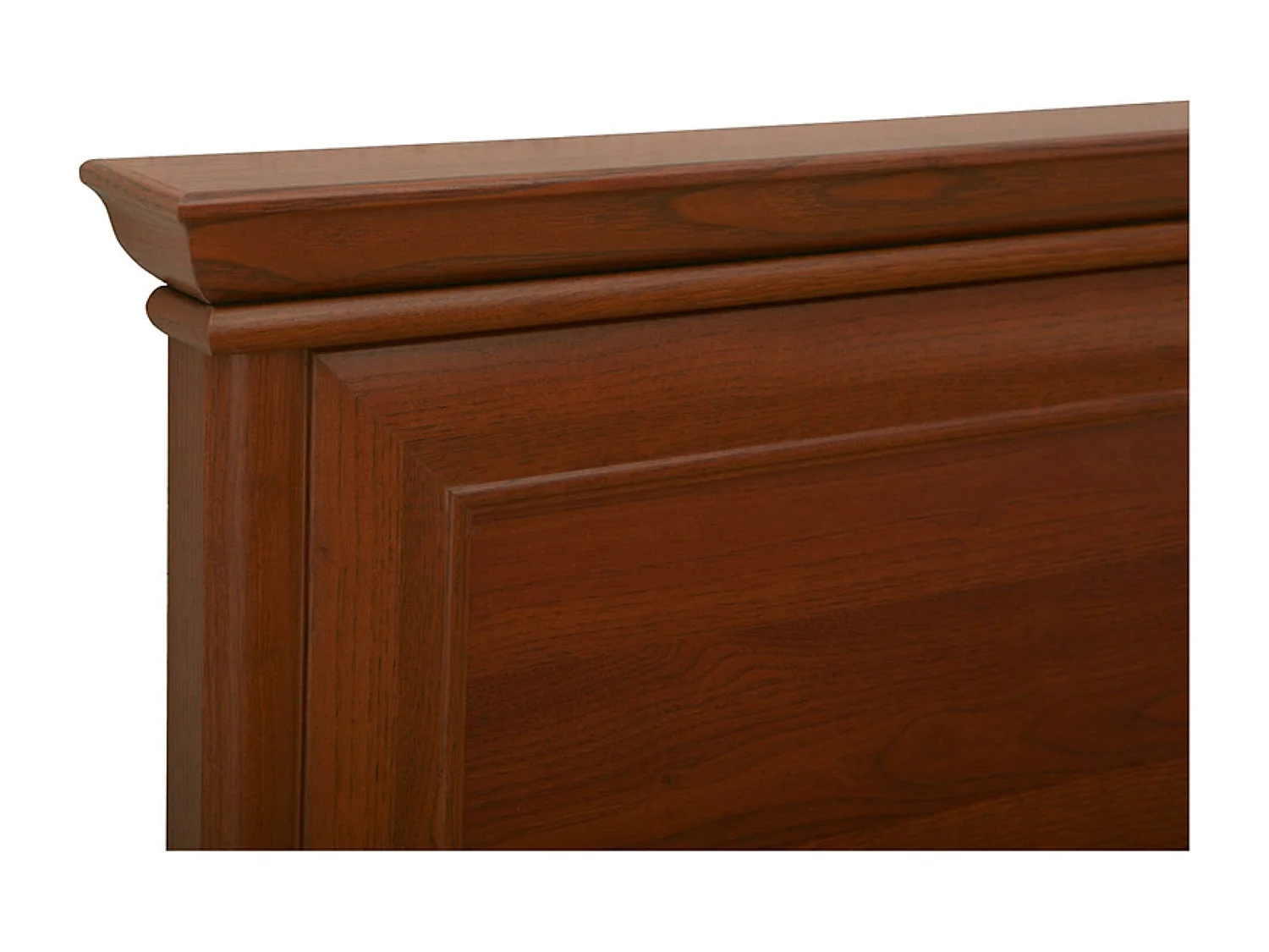 Lit adulte 160x200 cm coloris châtaigne - Longueur 210 x Profondeur 175 x Hauteur 60,5-81,5 cm
