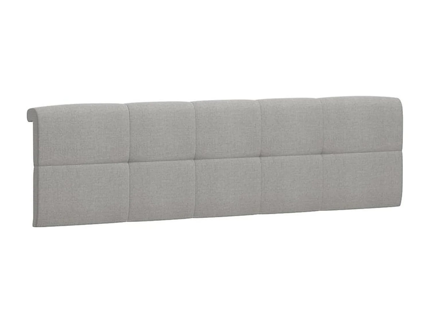 Lit adule 160x200 avec tête de lit capitonnée gris clair,sommier et rangement, coloris Chêne wotan - Longueur 204,5 x Profondeur 169 x Hauteur 95/40,5 cm