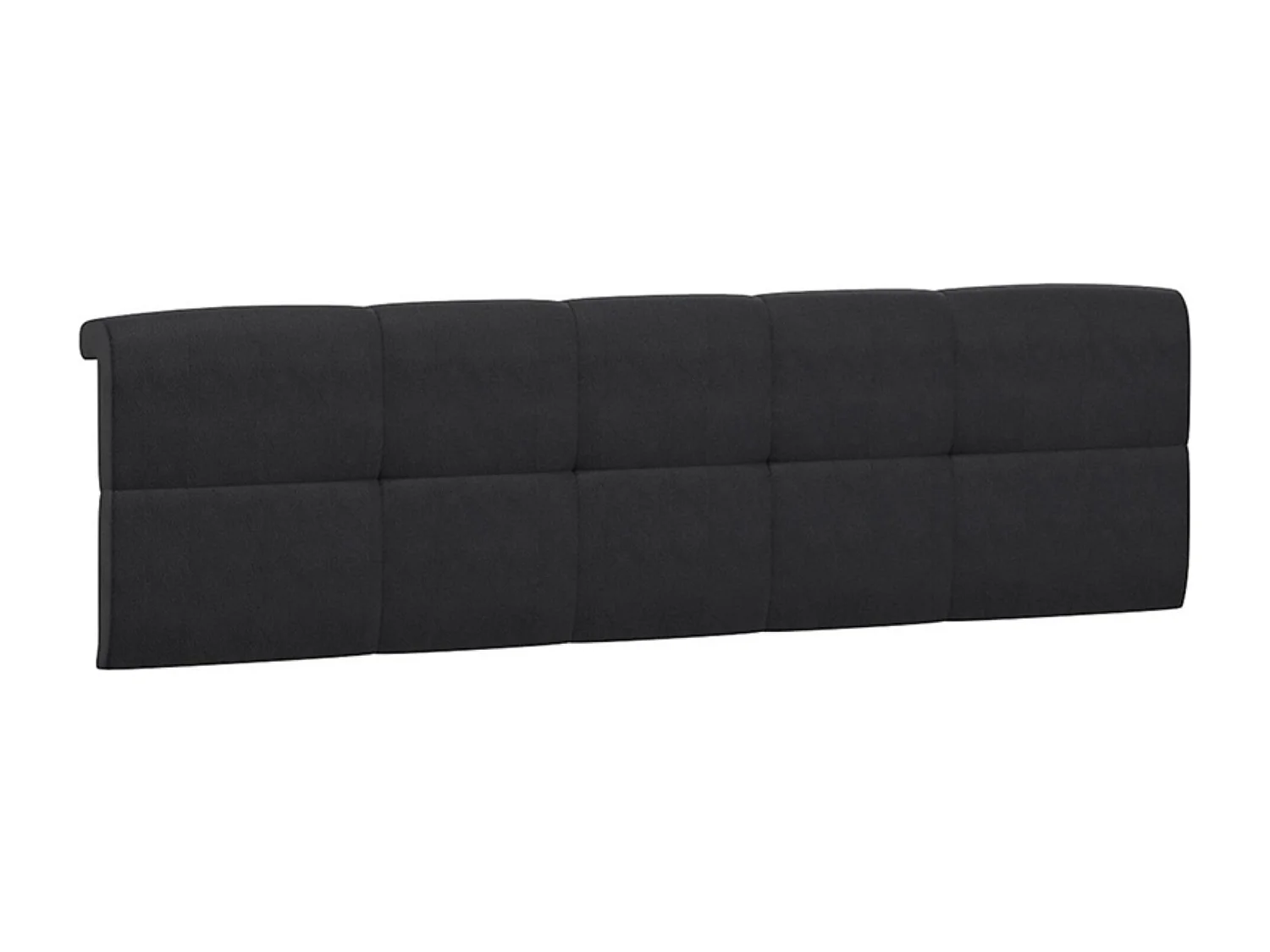 Lit adule 140x200 avec tête de lit capitonnée noir,sommier et rangement, coloris chêne Sonoma - Longueur 204,5 x Profondeur 149 x Hauteur 95/40,5 cm