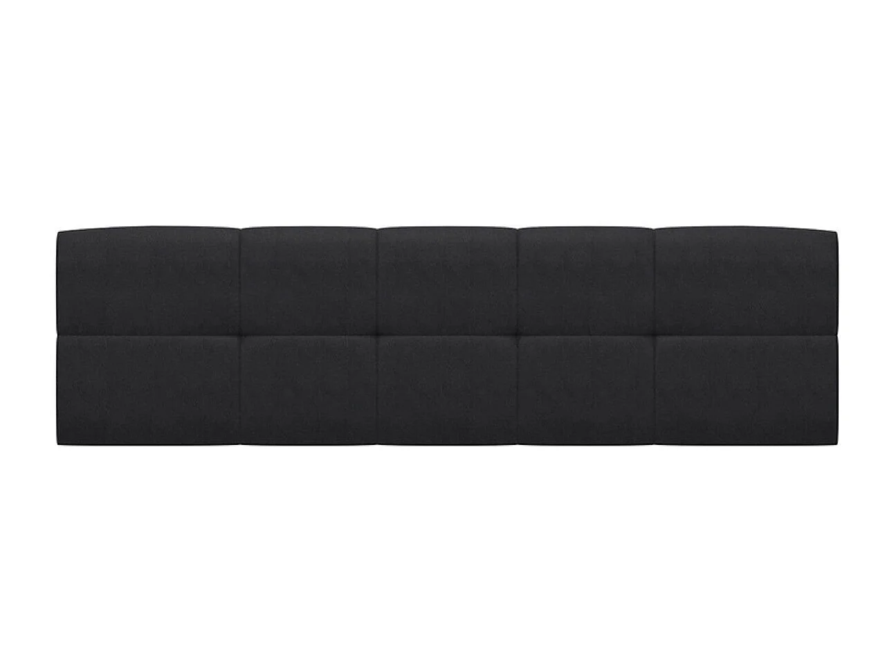 Lit adule 140x200 avec tête de lit capitonnée noir,sommier et rangement, coloris chêne Sonoma - Longueur 204,5 x Profondeur 149 x Hauteur 95/40,5 cm