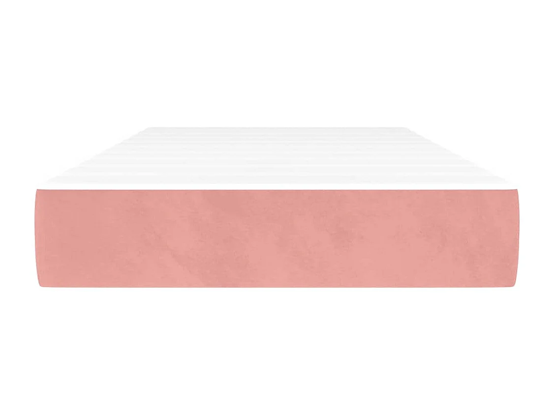 Matelas de lit à ressorts ensachés rose 120x190x20 velours
