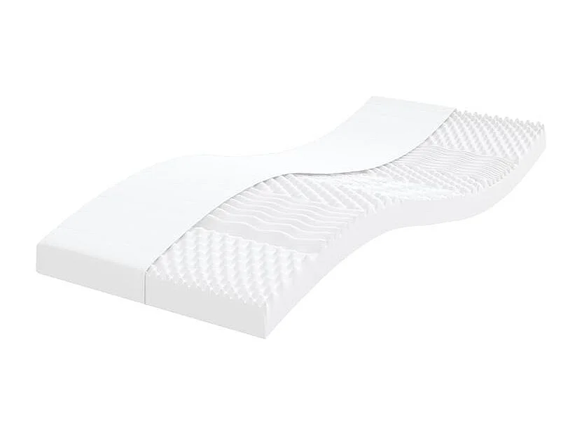 Matelas en mousse blanc 100x220 7 zones dureté 20 ILD