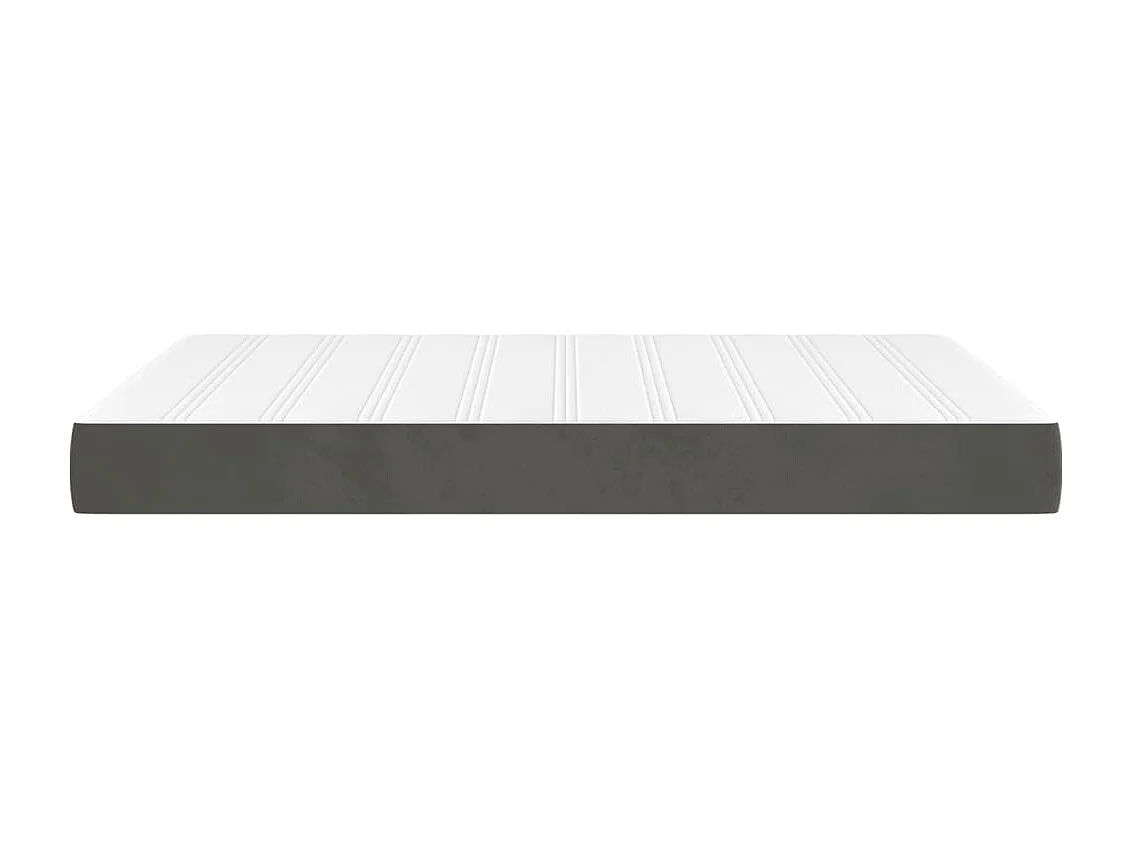 Matelas de lit à ressorts ensachés Gris foncé 140x190x20