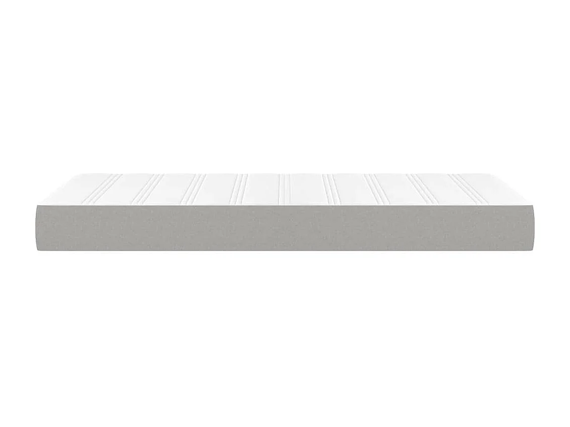 Matelas de lit à ressorts ensachés Gris clair 90x190x20 Tissu