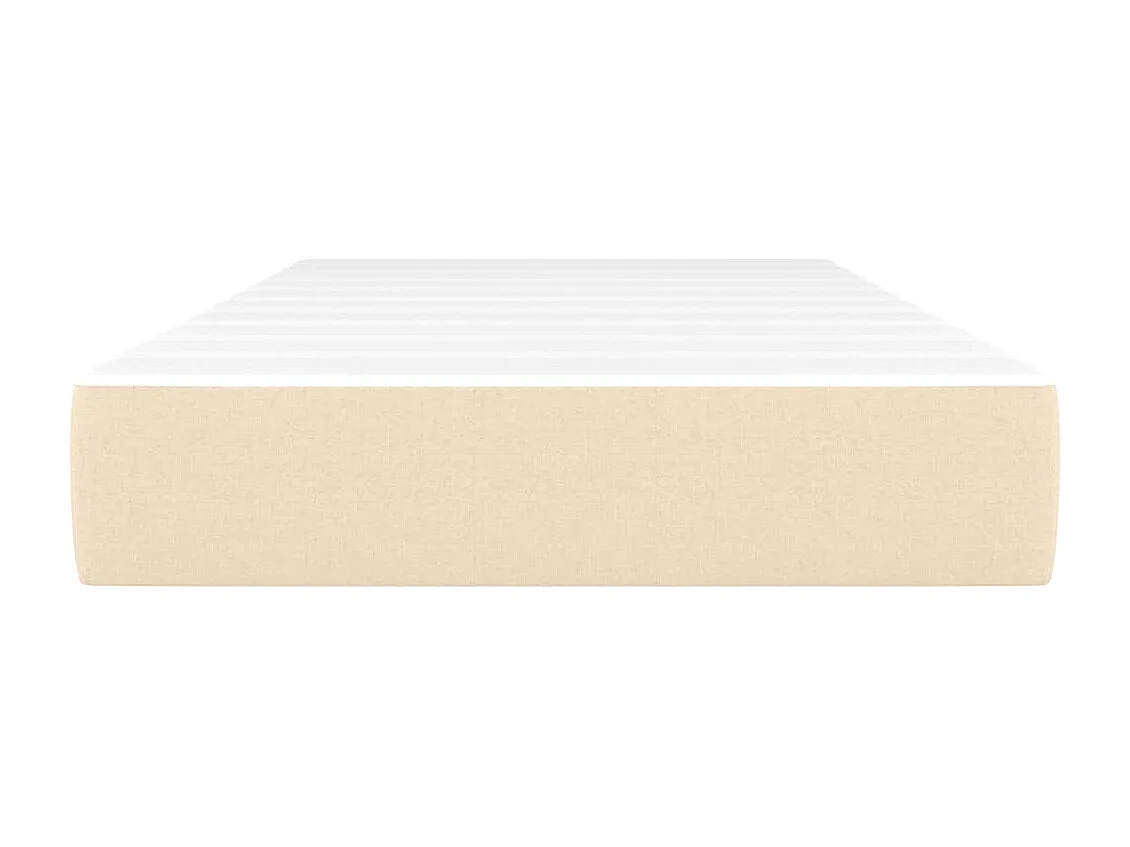 Matelas de lit à ressorts ensachés crème 120x190x20 Tissu