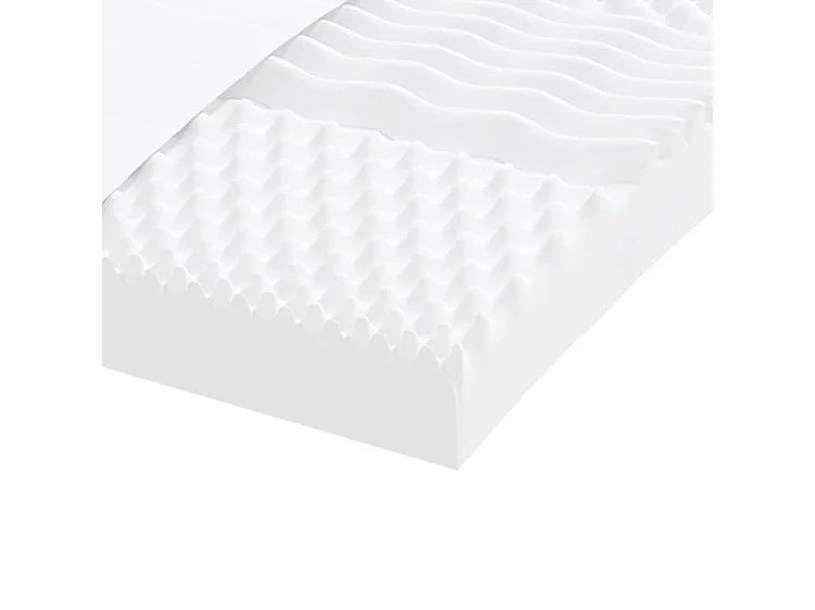 Matelas en mousse blanc 120x220 7 zones dureté 20 ILD